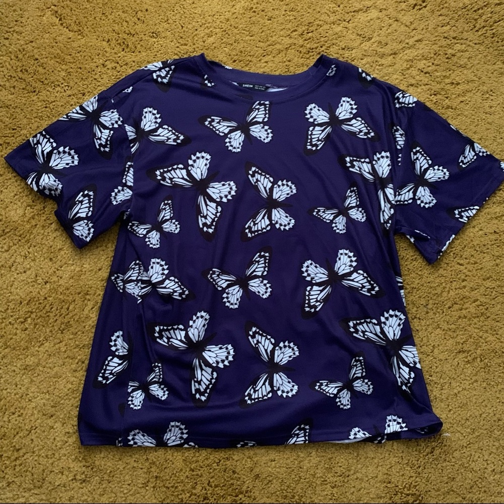 Purple Butterfly Tee